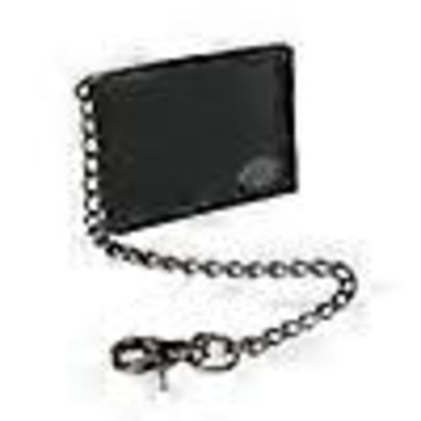 Läder Trucker Kedja Slimfold Plånbok (Herr) (FMY) Black one size