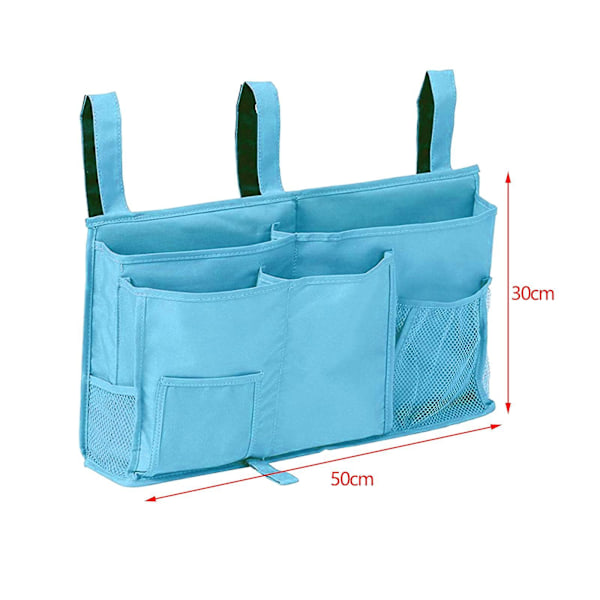 Hängande Sängorganisatör Sängräcke Förvaringsväska För College Dorm Säng Sovrum Lila (FMY) Blue 50cmx30cm