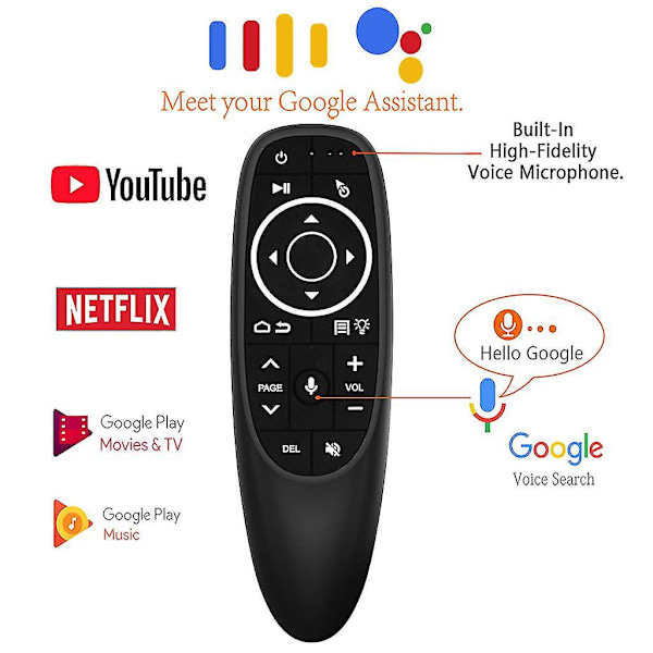 2.4g Fly Air Mouse Stemmefjernkontroll 3d Gyro Bevegelses Trådløs Kontroller (AM4)