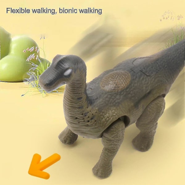 Gående Dinosaur Leke med Lys, Interaktiv og Lysende Projeksjon - Elektrisk Modell for Simulering og Egglegging (FMY) Orange