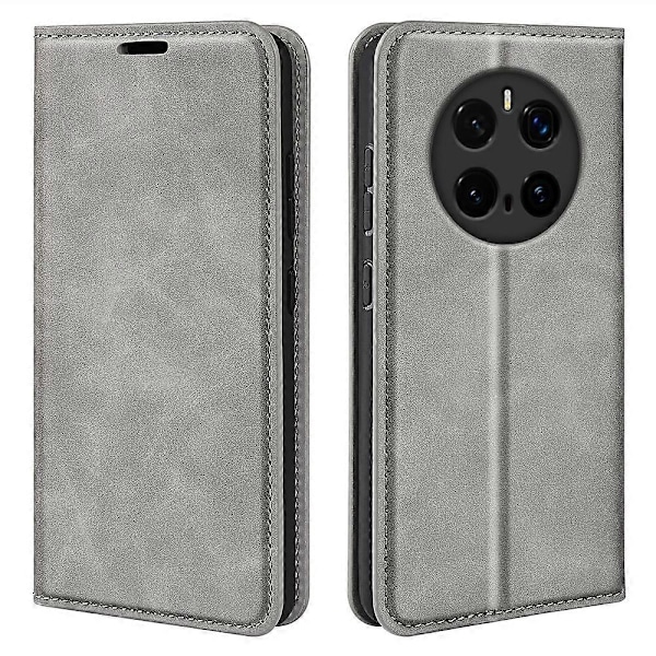 For Honor Magic7 Pro 5G Etui Skin-Touch Læder Wallet Telefon Cover (FMY) Grey