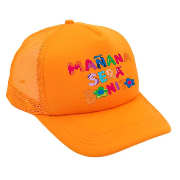 Manana Sera Bonito Mesh Cap Karol G Baseball Cap Utskrift Pustende Couple Hat Dame Justerbare Visir Caps (FMY) Orange M