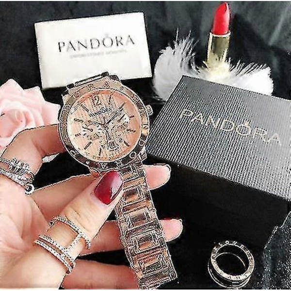 Rustfrit stål dameur Pandora Jam Tangan Wanita Pandora Jam Tangan Wanita Dameur (FMY)