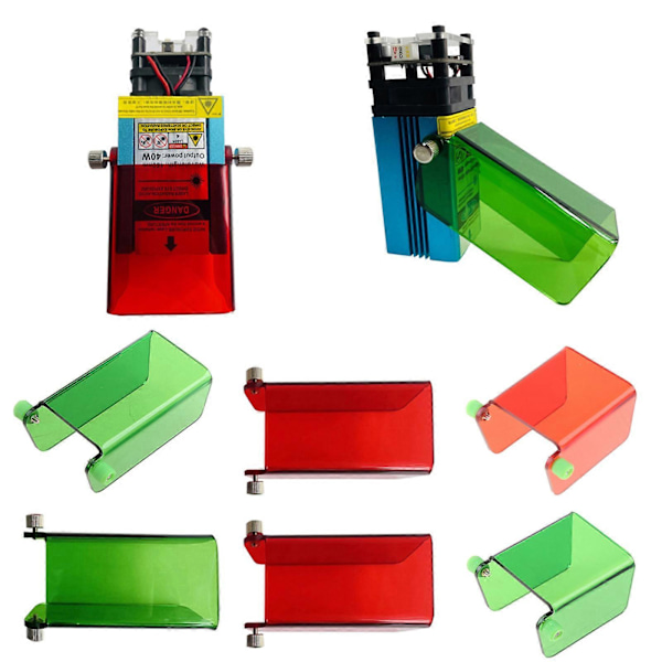 33mm 40mm 60mm Laserbriller Sikkerhedsbriller Bærbare til Øjenbeskyttelse 190-540nm Red 60MM
