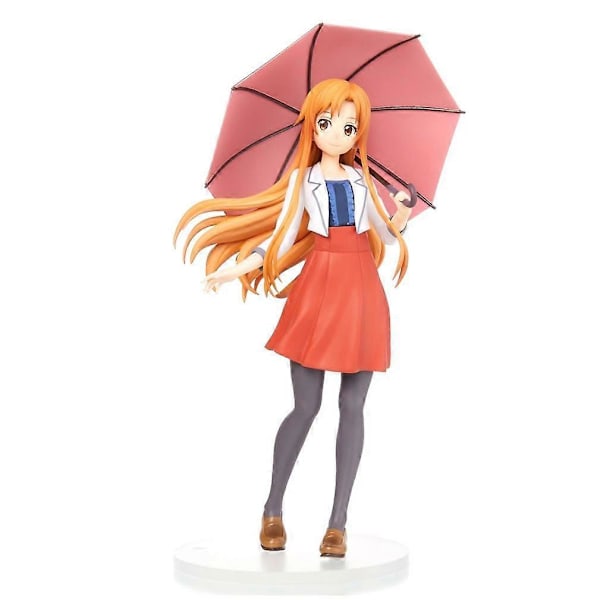 Sword Art Online Yuuki Asuna med paraply figur leketøysmodell (FMY)