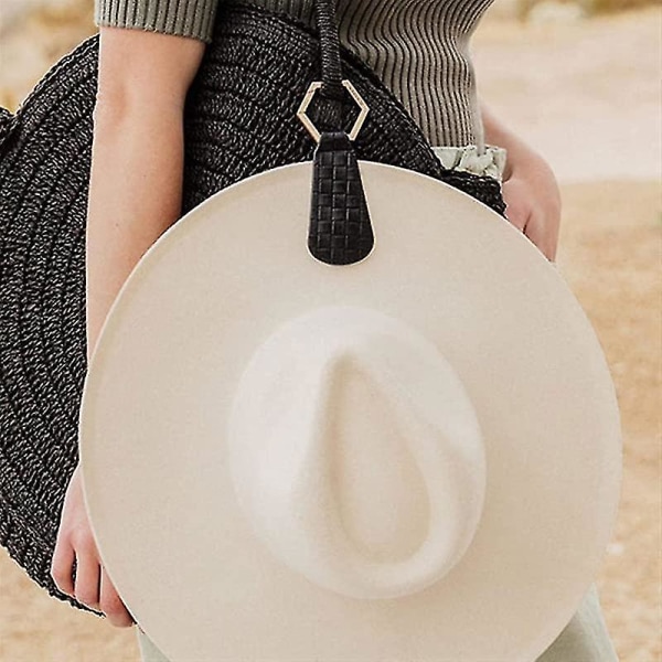 Magnetisk hatteklips for reise, håndfri veske, veske, bagasje og ryggsekkklemmeholder for solhatter og hatter med brede kanter (FMY) Black