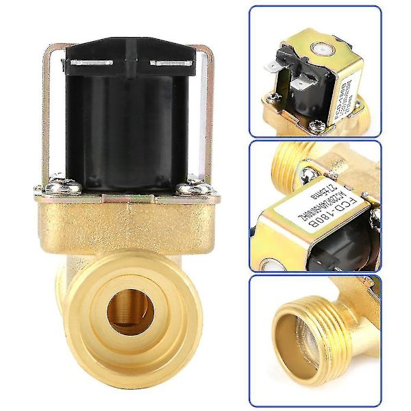 G3/4 2-veis vanninntak N/C normalt lukket elektrisk magnetventil AC 220/240v Fcd-180b  (FMY)