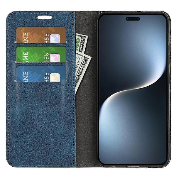 For Honor Magic7 Pro 5G Etui Skin-Touch Læder Wallet Telefon Cover (FMY) Blue