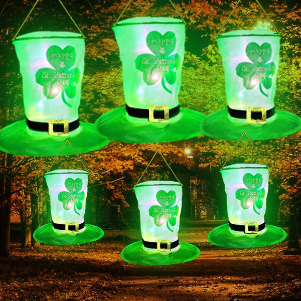 St. Patrick's Day Dekorationer Lysende Hatte Led Lys Irsk Festival Tilbehør Til Udsmykning af Soveværelse Hjem Have Bryllupsfest,wz-1744 (FMY)
