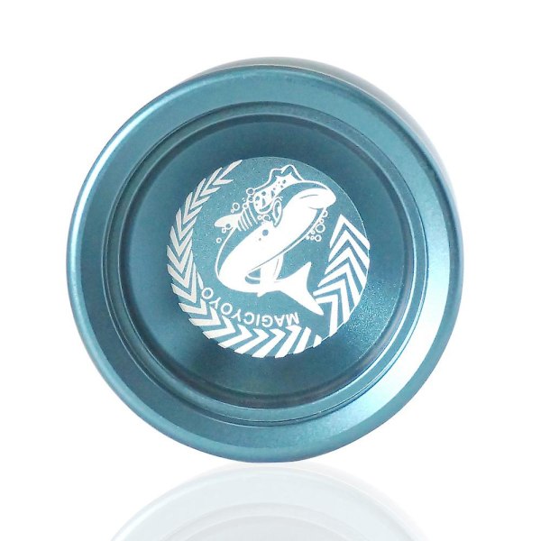 N12 Yoyo Responsiivinen Ammattimainen Yoyo Alumiiniseos Pitkäaikainen Pyörivä Yoyo Yoyo-Naruilla,B  (FMY) Blue