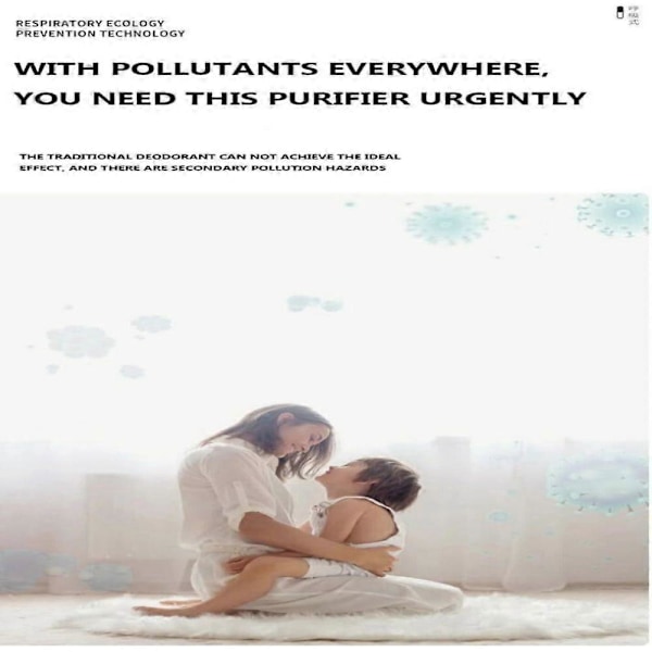 PuriFuse - Puhdasta Ilmaa, PuriFuse Ionisoiva Ilmanpuhdistin, 2025 Uusi Mini Kannettava Suodatin (FMY) Red