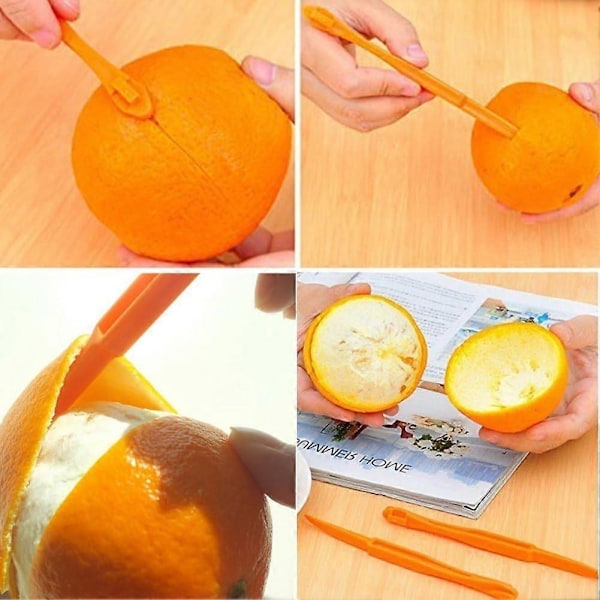 6 stk. BronaGrand Citrus Skrællere til Appelsiner, Citroner, Limefrugter, Mangoer (FMY)