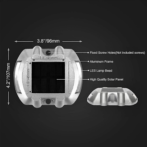 1 Pack Solardriven Däcklampa Led Uppfart Ljus Dock Ljus För Trappor Gångväg Trappor Trädgård Markgård (FMY) pink