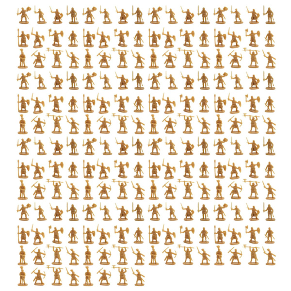 1:72 200/Sæt Plastikfigurer Legetøjsoldater Mænd Sværdkæmper Action DIY Krigscene Legetøj (FMY) Gold
