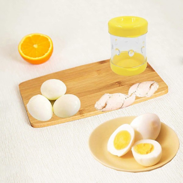 Eggepeller for hardkokte egg, rask manuell eggepeller, eggeskallseparator, rask og enkel fjerning av eggeskall (FMY) White
