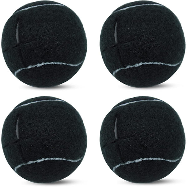 4 stk. Forudskårne Tennisbolde til Møbelben og Gulvbeskyttelse, Heavy Duty Langtidsholdbare Filtpuder Glidebetræk (FMY) Black