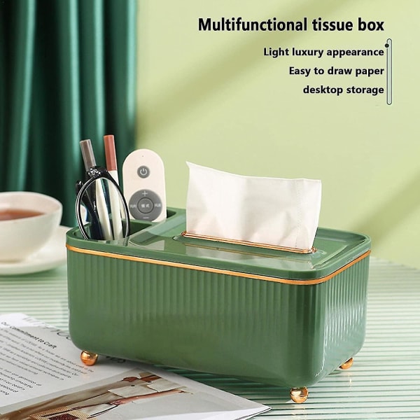 Rectangular Tissue Box Holder - Rectangular Tissue Cover Table Organizer,multifunctional Tissue Cover For Homes Offices Bathrooms Bedrooms Cars  (FMY)