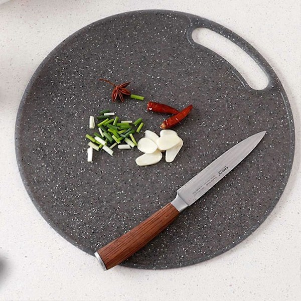 Svart - Multifunktionell Rund Skärbräda i Plast för Grönsaker, Frukt, Bröd, Ost, 31cm (1 st) (FMY)