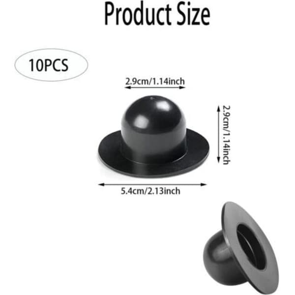 10 Intex poolpropper, udskiftningsbundpropper til poolfiltreringspumper, kompatible med Intex pools (sort) (FMY)