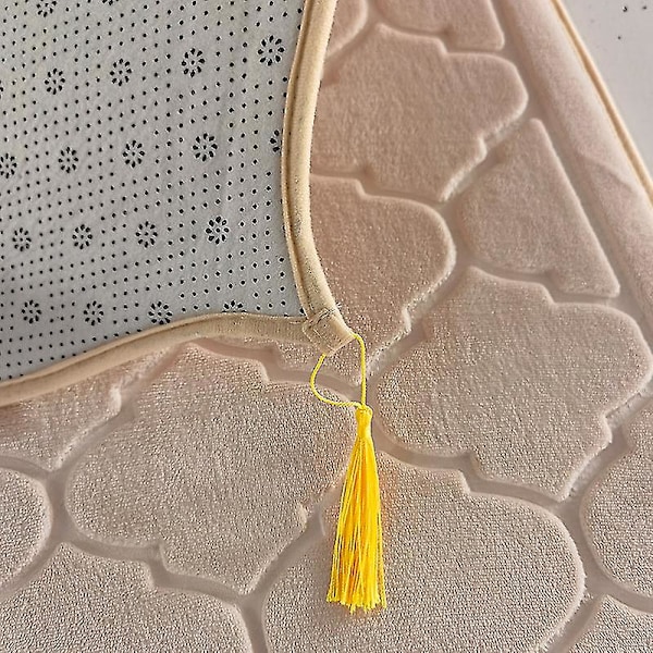 Flannel Bønnemåtte Tilbedelse Tæppe Tilbedelse Præget Tæpper  (FMY) Beige