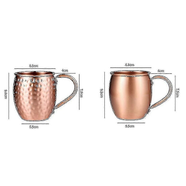 530ml 100% Ren Koppar Mugg Moskva Mule Mugg Trumma Kopp Cocktail Kopp Ren Koppar Mugg Restaurang Bar Col  (FMY)