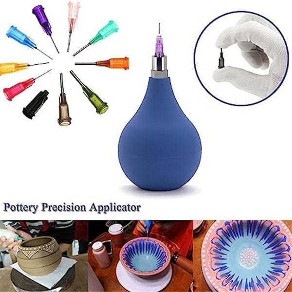 Keramisk presisjonsspiss applikatorflaske for keramikkglasur med glidende hale Keramikkglasurklemmeflaske for leireutstyr (FMY)