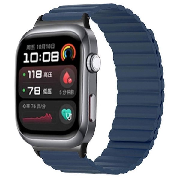 For Huawei Watch D2 Silikon Urremærke Magnetisk Udskiftningsrem - Grå Gul (FMY) Multicolor Midnight Blue