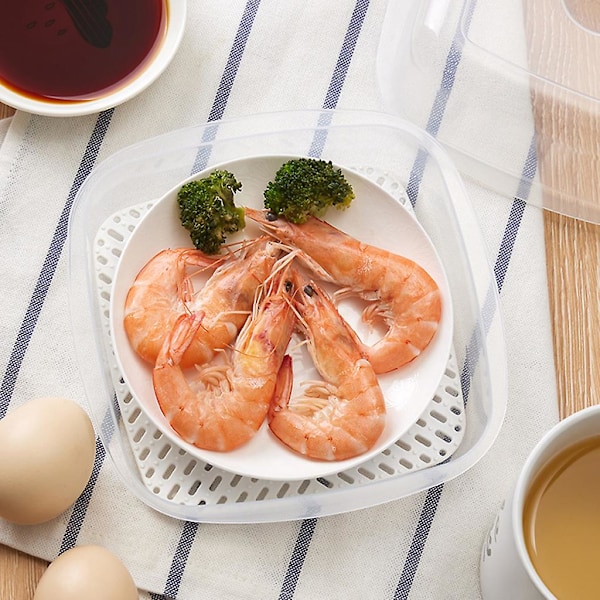 Mikrovågsugnsångare Plastkokkärl med Lock för Ångade Bullar Dumpling (FMY)