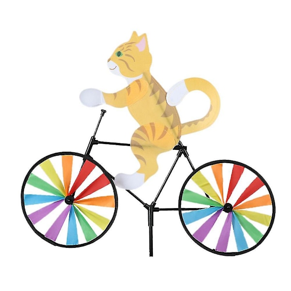 Vindsnurra Leksak Trädgård Vindsnurra Vindsnurror Katt Hund Cykel Regnbåge Vindsnurra Vindsnurra Utomhus Leksak Dekor  (FMY) Yellow Cat