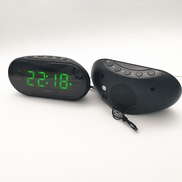 Led digital Am/fm väckarklocka radio med dubbla larm Snooze Sleep Time Funktion (FMY)