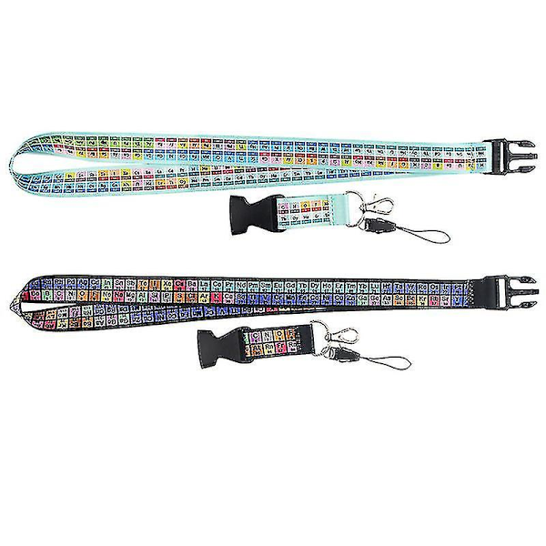 Kemia jaksollinen järjestelmä elementtejä Lanyards avaimenperä kaulahihnat puhelin köysi  (FMY)