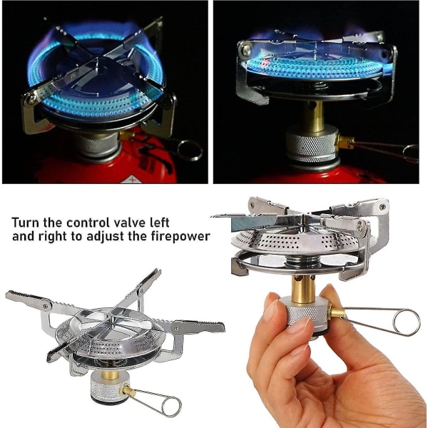 Mini Gasspis Campingkök Gas Bärbar Med Midjeväska Camping Gasspis För Festivalstravel Camping Utomhusmatlagning 17x7cm  (DPD)