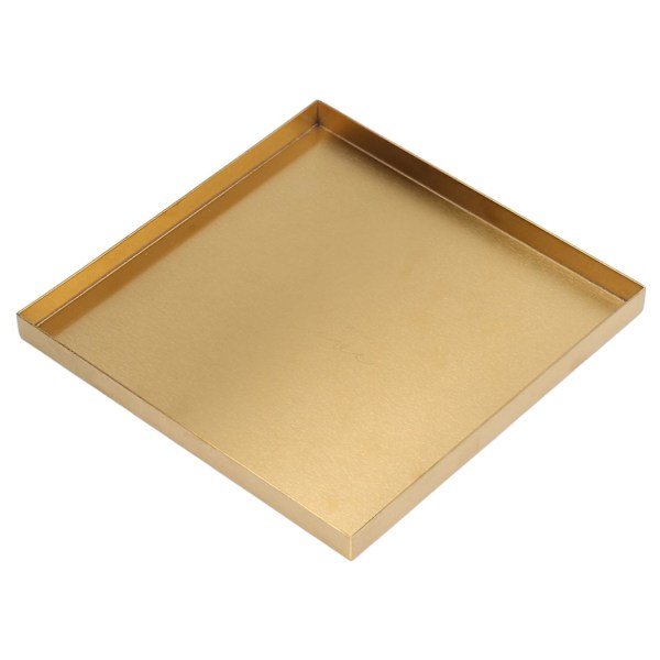 Guld Rustfrit Stål Bakke Dekorativ Smykkeskål Makeup Bakke Organizer til Drikkevarer Morgenmadsbarer Restauranter (FMY)
