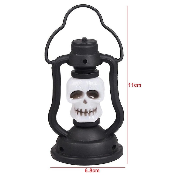 Halloween Skull Parafin Lanterne Lampe Håndholdt Led Nattlys Party Hage Dekorasjon Ornamenter (FMY)