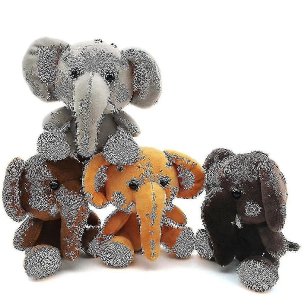 Mini elefant plys bamse nøglering nøgle kæde holder taske pynt (FMY) Coffee