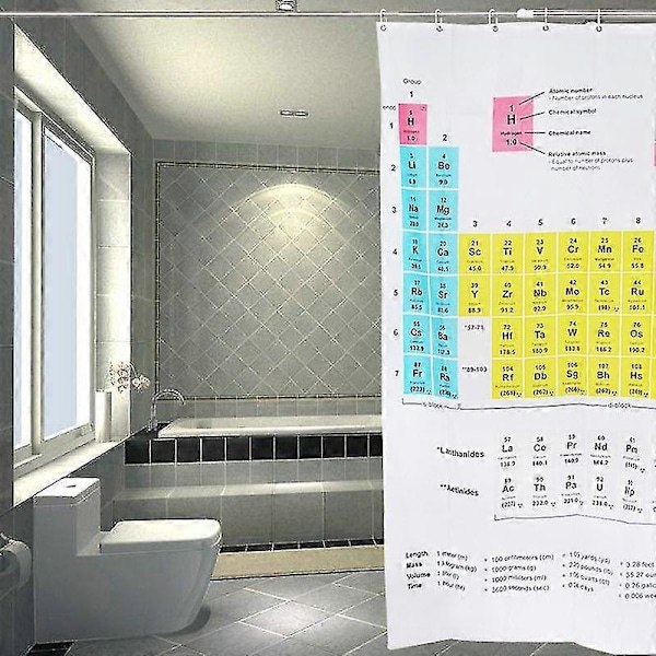 Periodiska systemet Polyester Duschdraperi, Samma Stil Som The Big Bang Theory Tw (FMY)