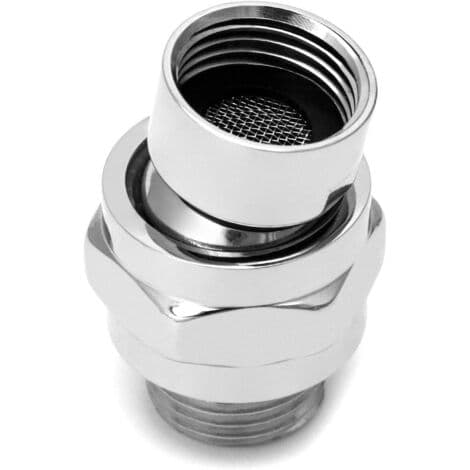 Brusearmsforbinder, Bruseadapter Justerbar Messing Kugleled G1/2 Krom (FMY)
