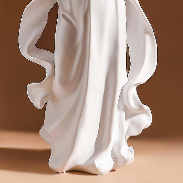 Bedende engelstatue ornament religiøs kunst harpiks sød åndelig komfort dekoration hjem indretning til  (FMY) L