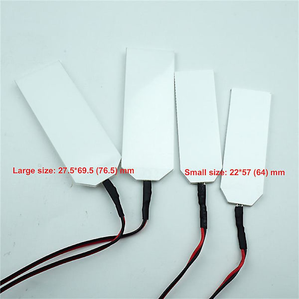 27,5x69,5(76,5)mm Fleksibel bøjelig DIY LED-lys øjne kits til Halloween hjelm maske øje lys Cosplay tilbehør Cr2032 input  (FMY) White CR2032 NEW