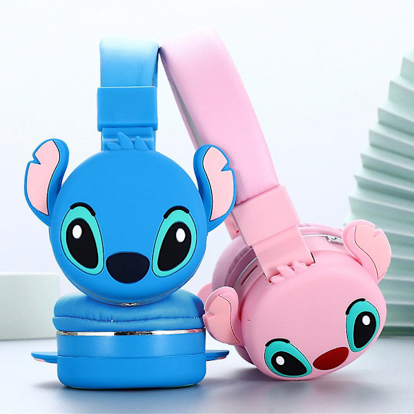 Lilo & Stitch Barnvikbara Trådlösa Hörlurar Mjuka Öronkuddar Headset Julgåvor (FMY) Pink