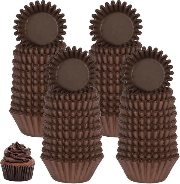 1000 stk. Mini Papir Muffinforme Fedttætte Papirbageforme Hvide Engangs Papirbagekopper til Kagekugler, Mini SZRH (FMY)