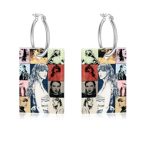 2023 Taylor Swift Album Øreringe Sanger Taylor Dangle Drop Øreringe Charm Smykker Kvinder Piger Swiftie Fans Gaver  (FMY) D