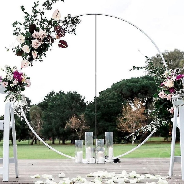 60/80/100/150cm Ballongring Rund Stor Ballongbue Sirkelring Stativholder Ballong Girlander Bakgrunnsramme Kolonne Bryllup  (FMY) 100CM