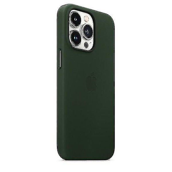 Læder Telefon Case til Iphone 13 Pro Læder Case med Magsafe  (FMY) Sequoia Green