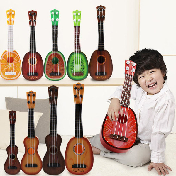 Simuleringsgitarr mini-ukulele för toddler Finmotorikträning 9 alternativ (FMY)