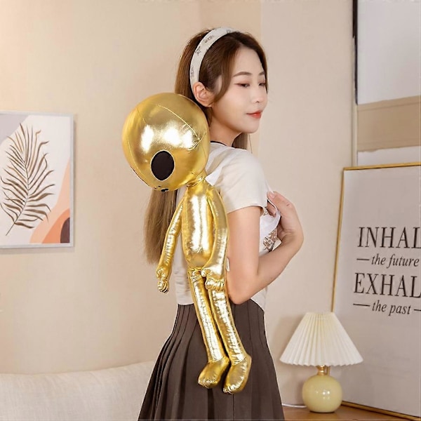 60cm Muoti Alien Reppu PU ET Maanulkopuolinen Pehmeä Täytetty Pehmolelu Pehmoeläin Luova Lahja Lapsille (FMY) 60cm gold packpack