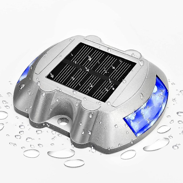 1 Pack Solardriven Däcklampa Led Uppfart Ljus Dock Ljus För Trappor Gångväg Trappor Trädgård Markgård (FMY) blue