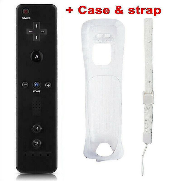 Ny Fjärrkontroll Kompatibel med Wii Wii U + Silikonfodral + Rem [Fri Frakt] (FMY) Red
