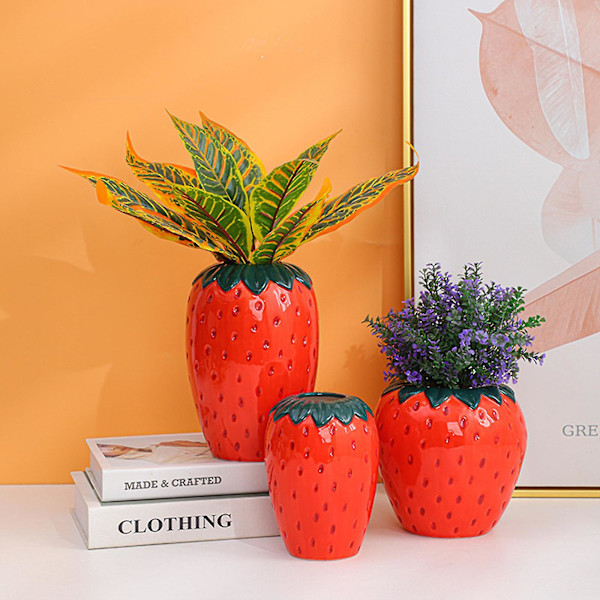 Jordgubbsvas Dekoration B&b Hotell Dekoration Hantverk Vattenhöjd Blomvas Kreativ Blomsterarrangemang Blomkruka (FMY) M