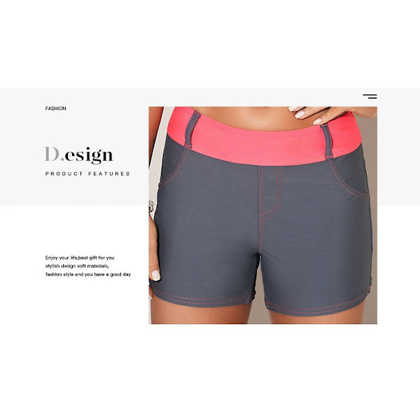 Dam Boardshorts Badkläder Trunks Sport Snabbtorkande Badbyxor XL (FMY)